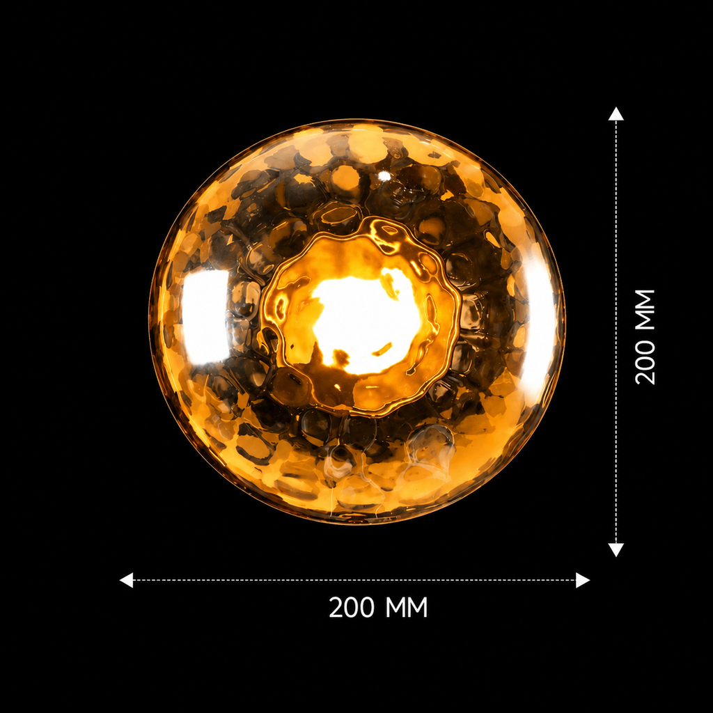 Solaris EmberSphere Amber Glass LED Wall Light