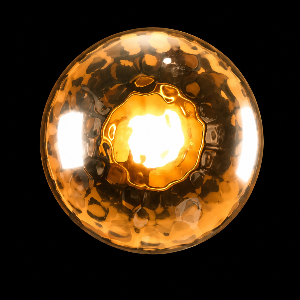 Solaris EmberSphere Amber Glass LED Wall Light
