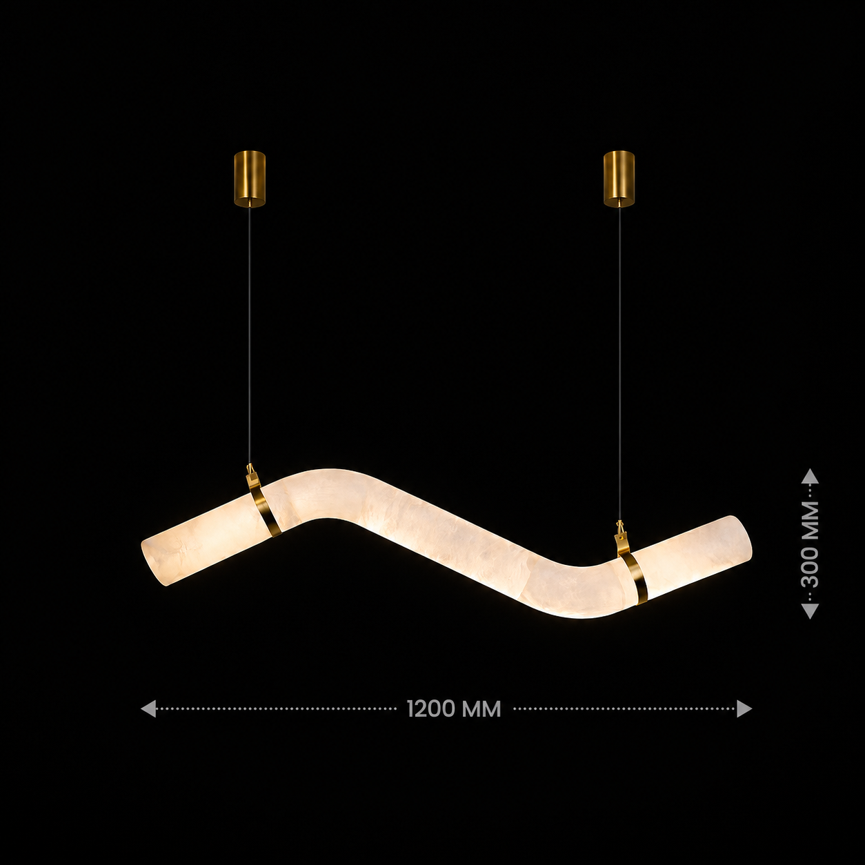 Serpenta Marble Wave Pendant Light