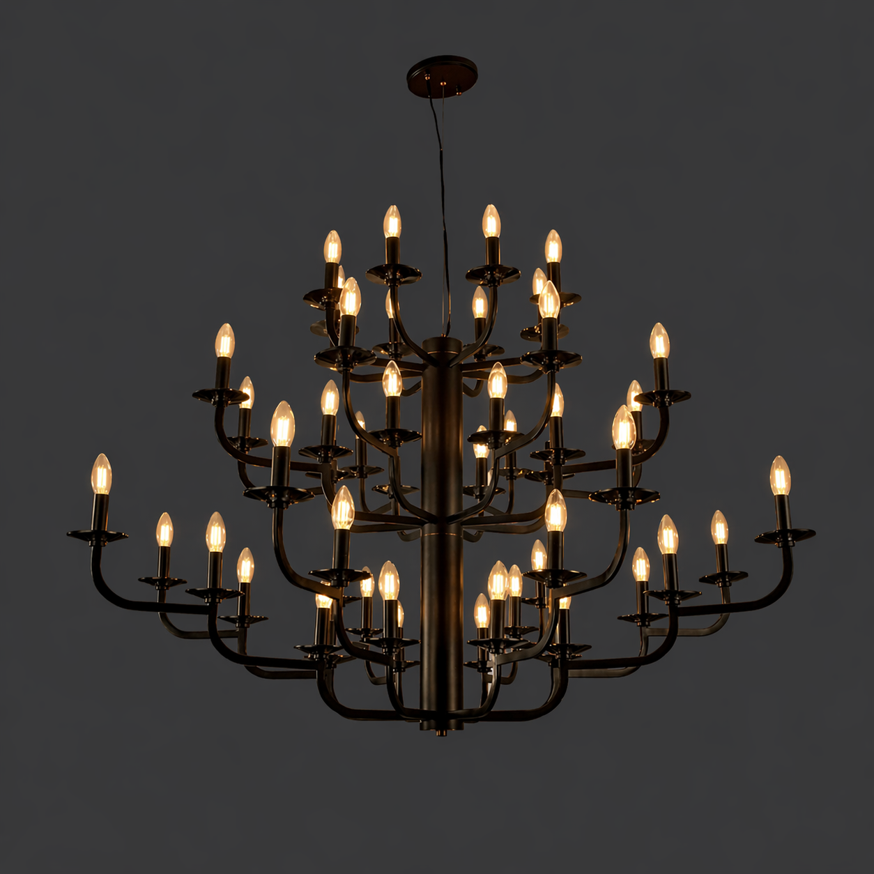 Noir Crest Multi-Tier Chandelier