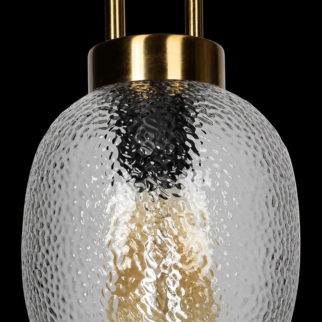 Solis Amber Glow A Textured Glass Pendant Lamp