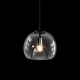 Modern Eres Smoked Glass Globe Pendant Light