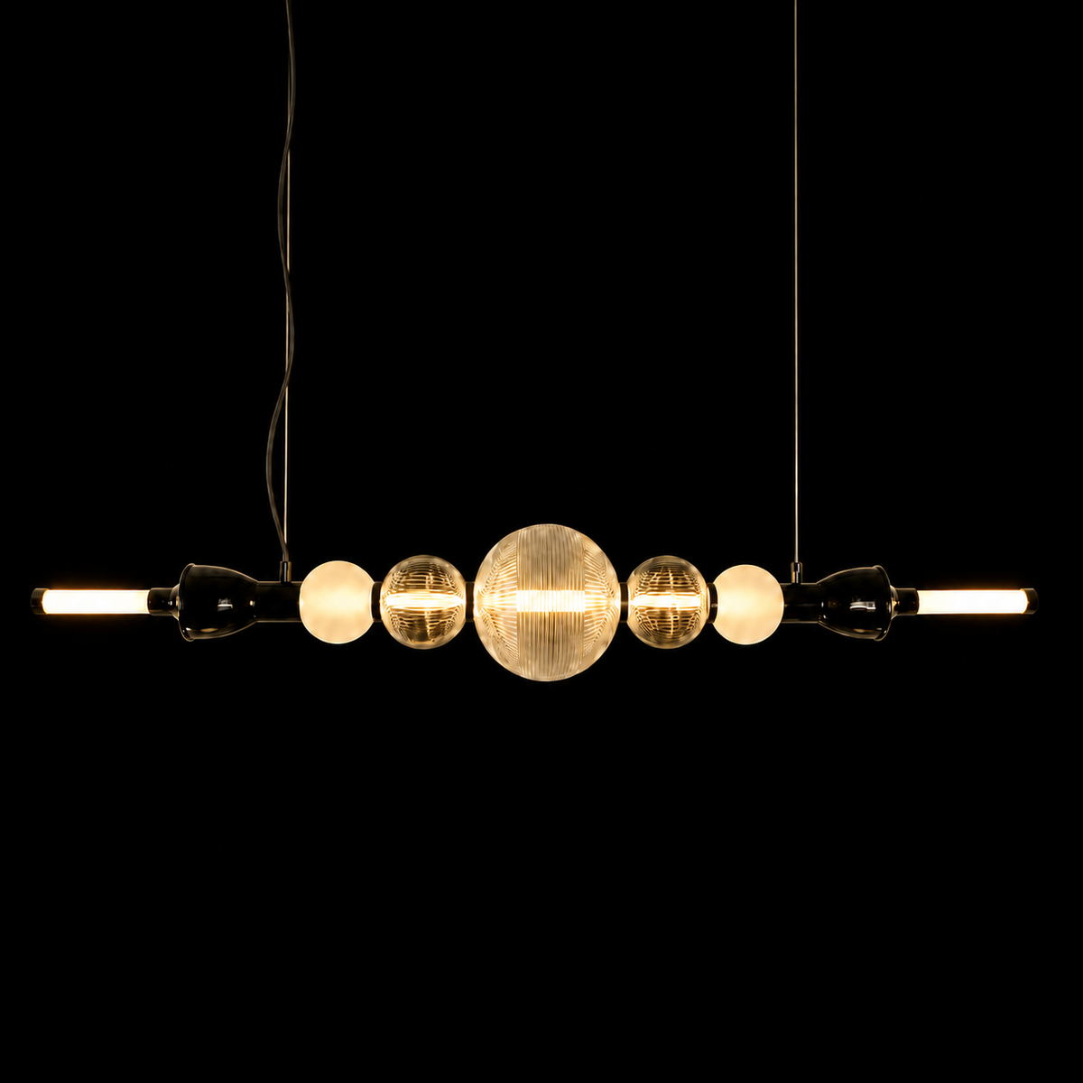 Celestial Orb Linear Glass Pendant Light