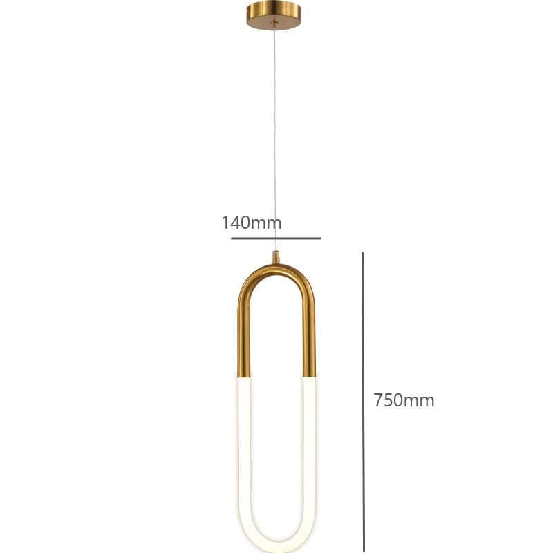 The Oval Linear Gold Pendant