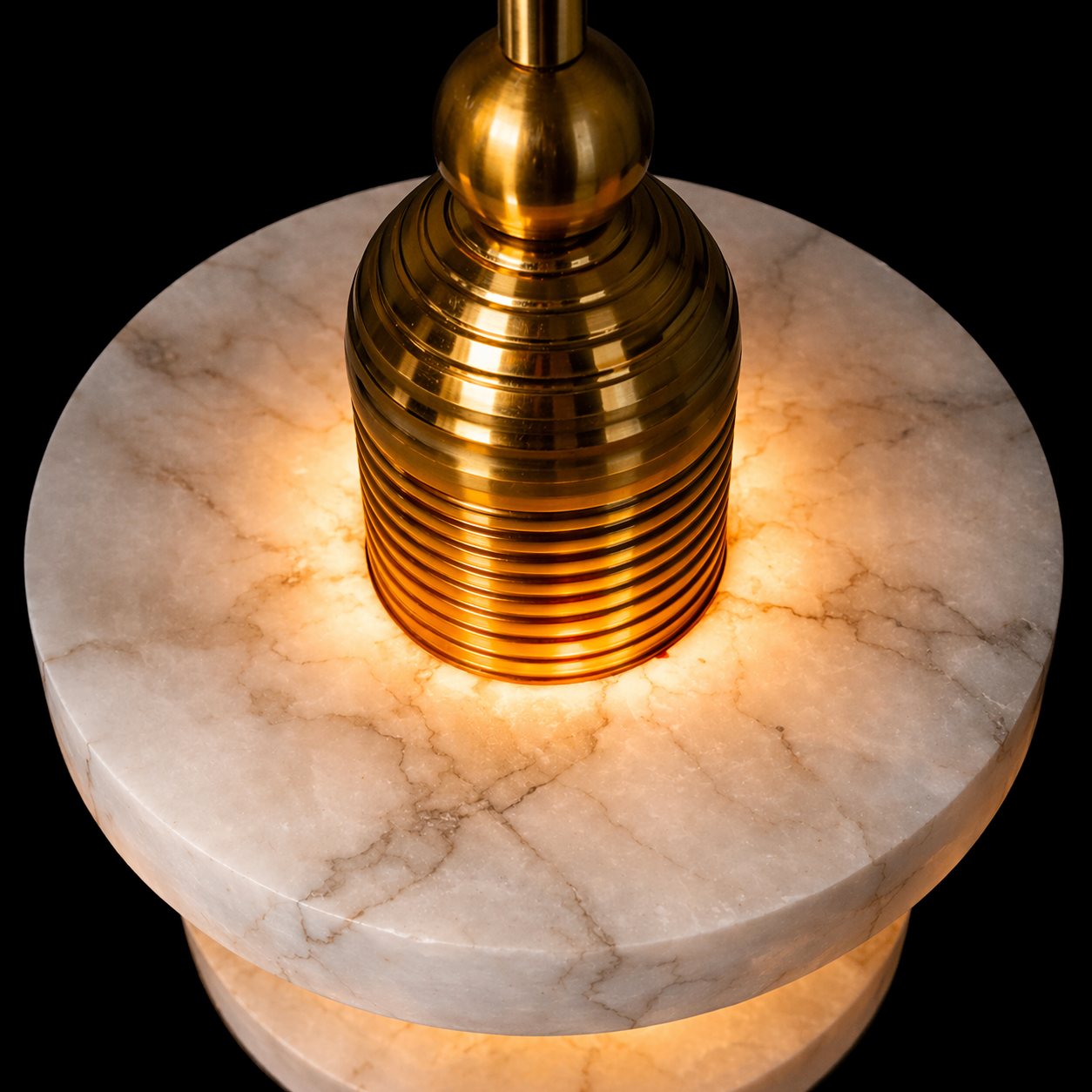 Aurelis Dual Halo Marble Pendant