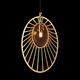 Golden Gaze Oval Cage Pendant Lamp