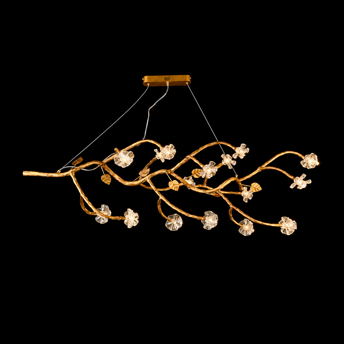 Aurora Vine Crystal Linear Chandelier