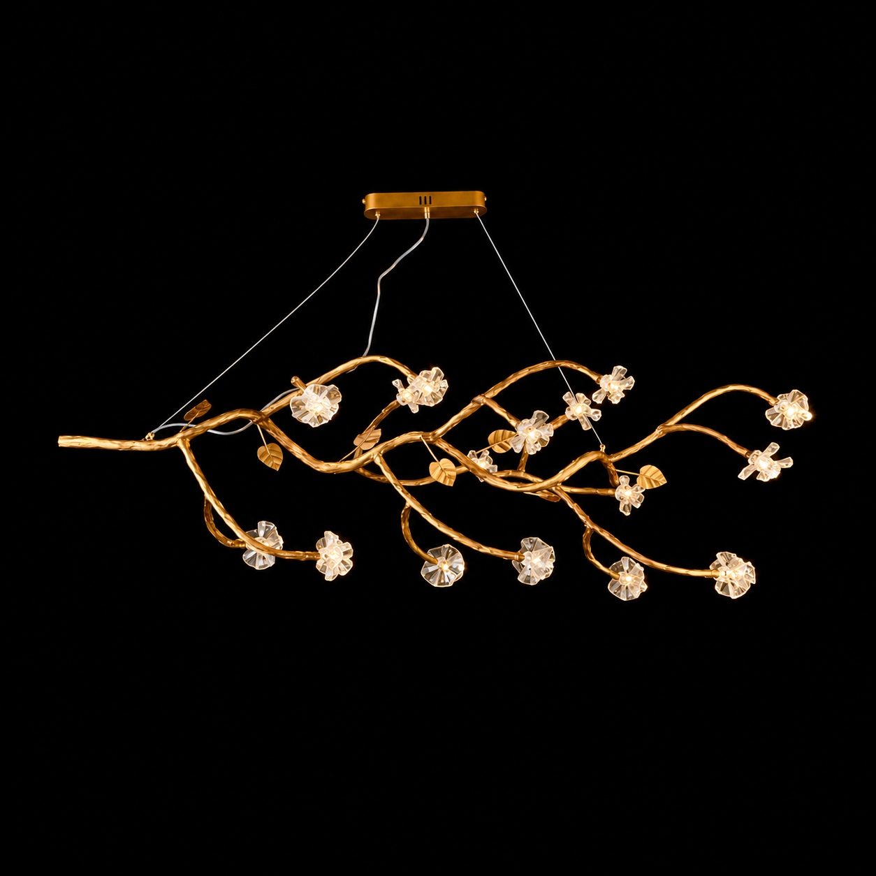 Aurora Vine Crystal Linear Chandelier