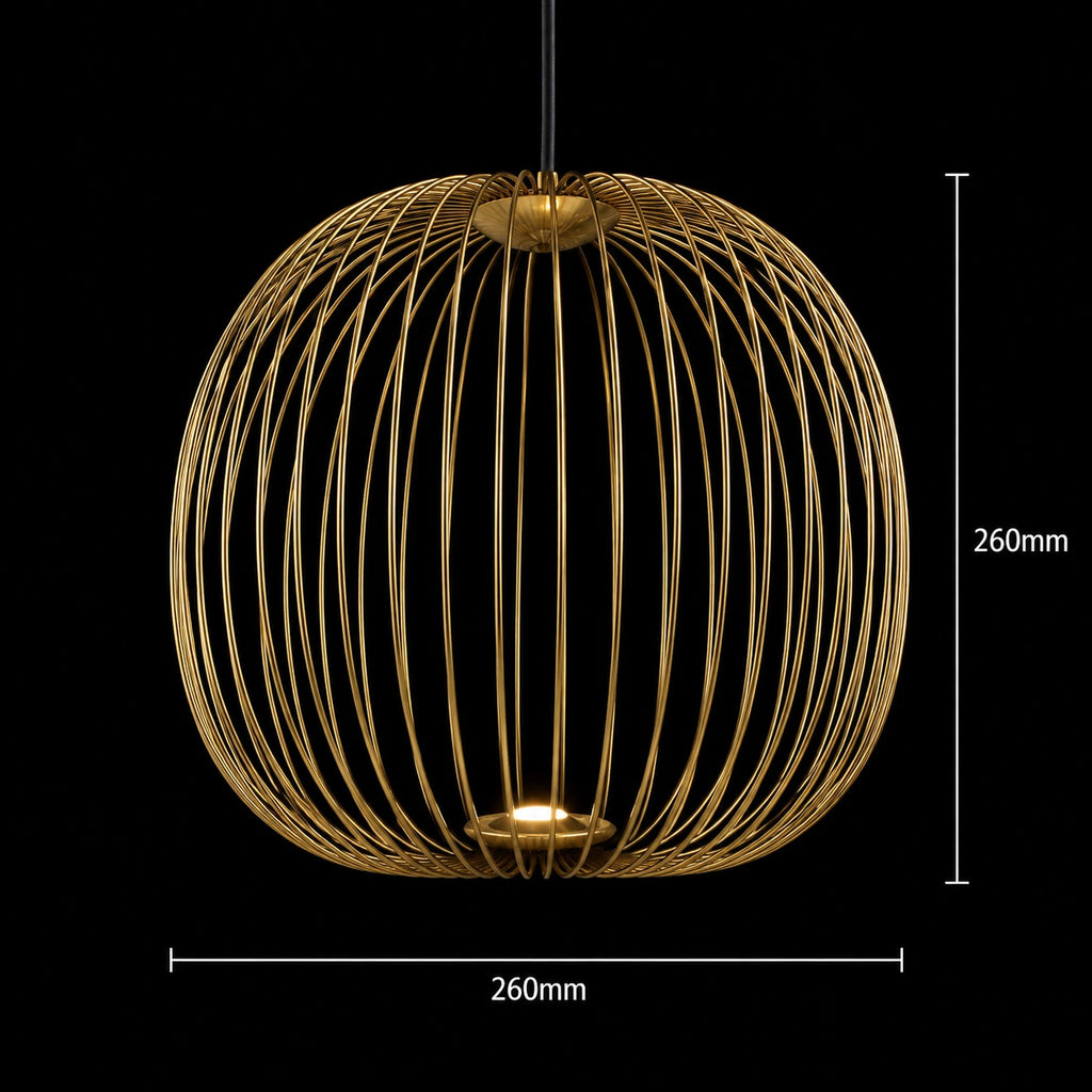 Golden Orbit Pendant Light