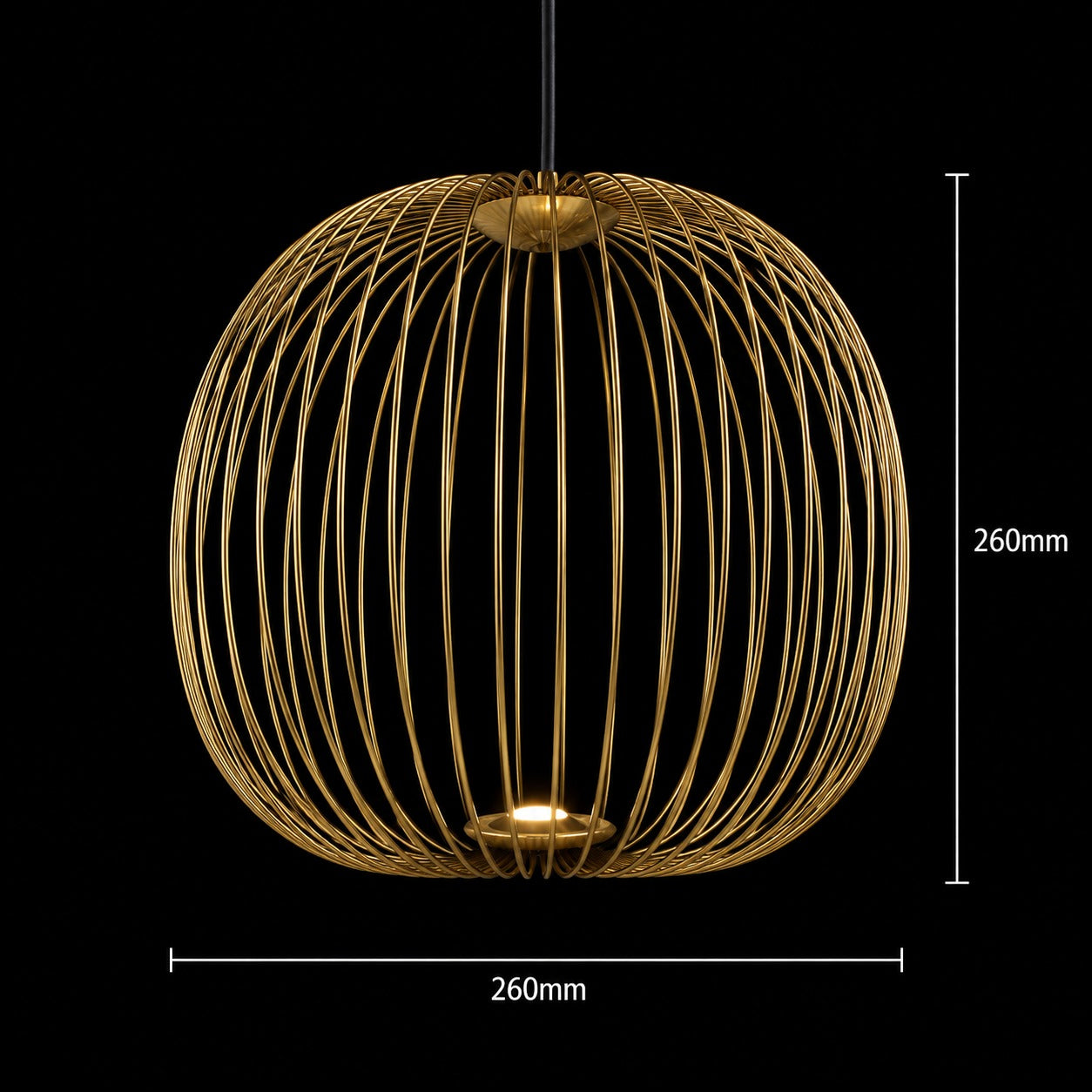 Golden Orbit Pendant Light