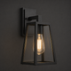 Sleek Black Geometric Outdoor Wall Lantern