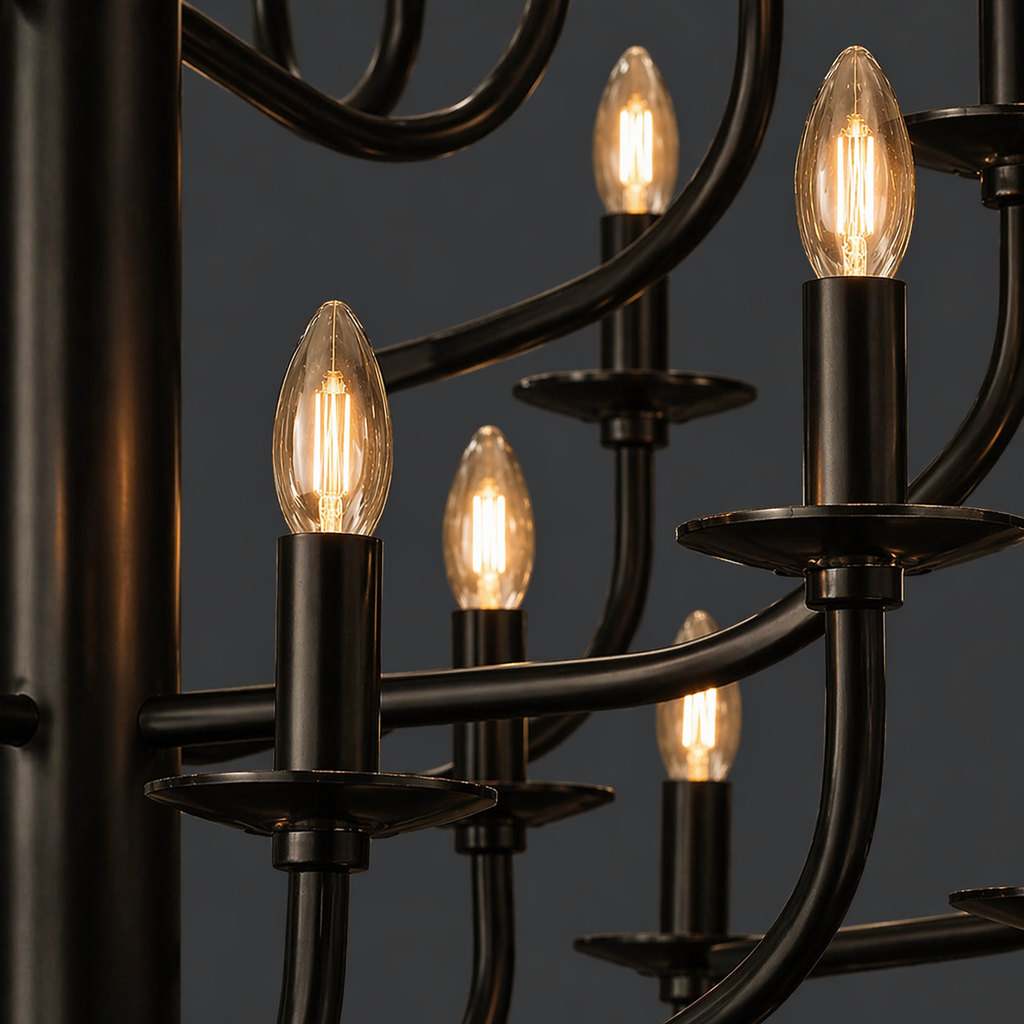 Noir Crest Multi-Tier Chandelier