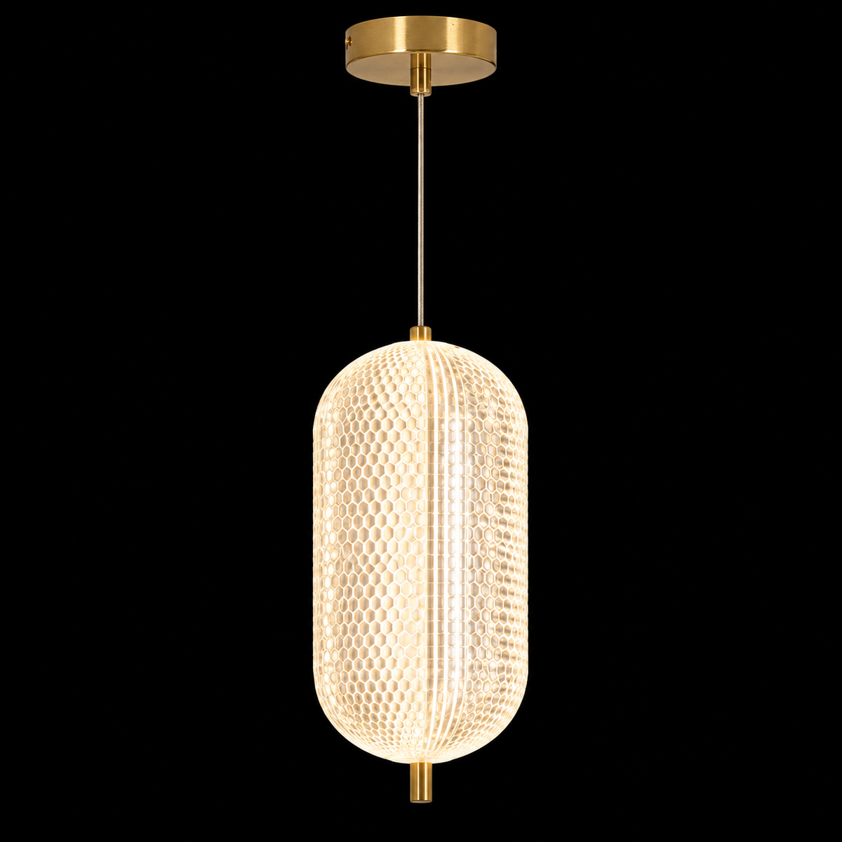 Elara Crystal Capsule Pendant Light