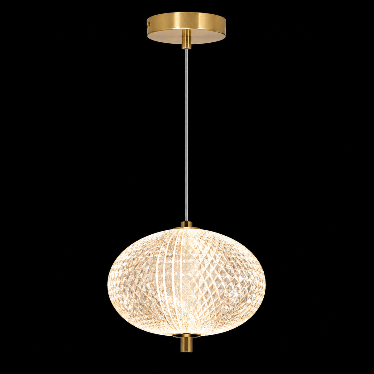 Celestia Crystal Globe Pendant Light – Antique Gold Finish