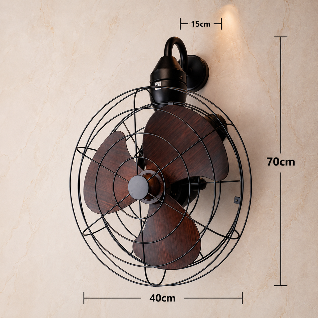 Toucan Brown Wall Mounted Cage Fan