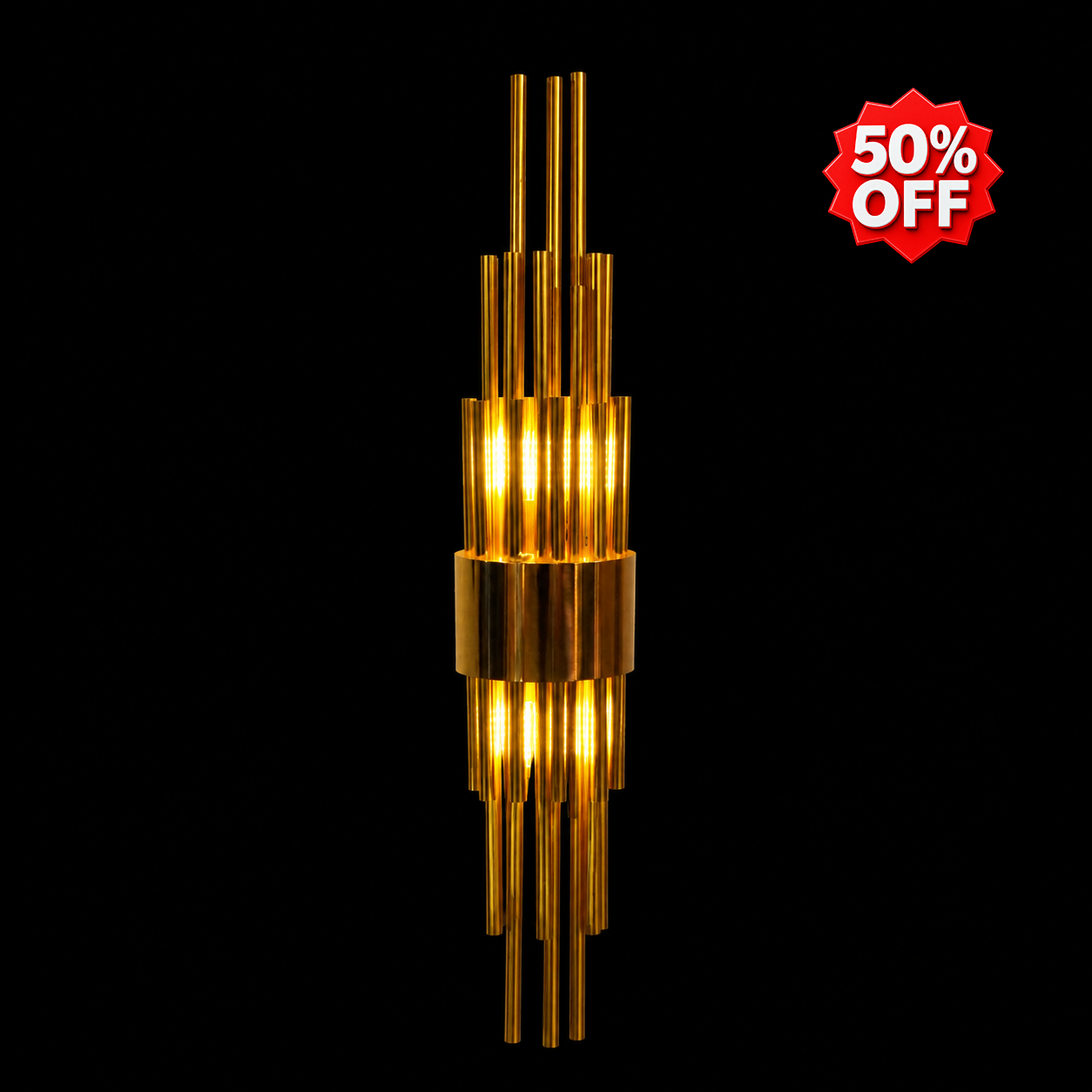 Aurora Cascade Gold Wall Light