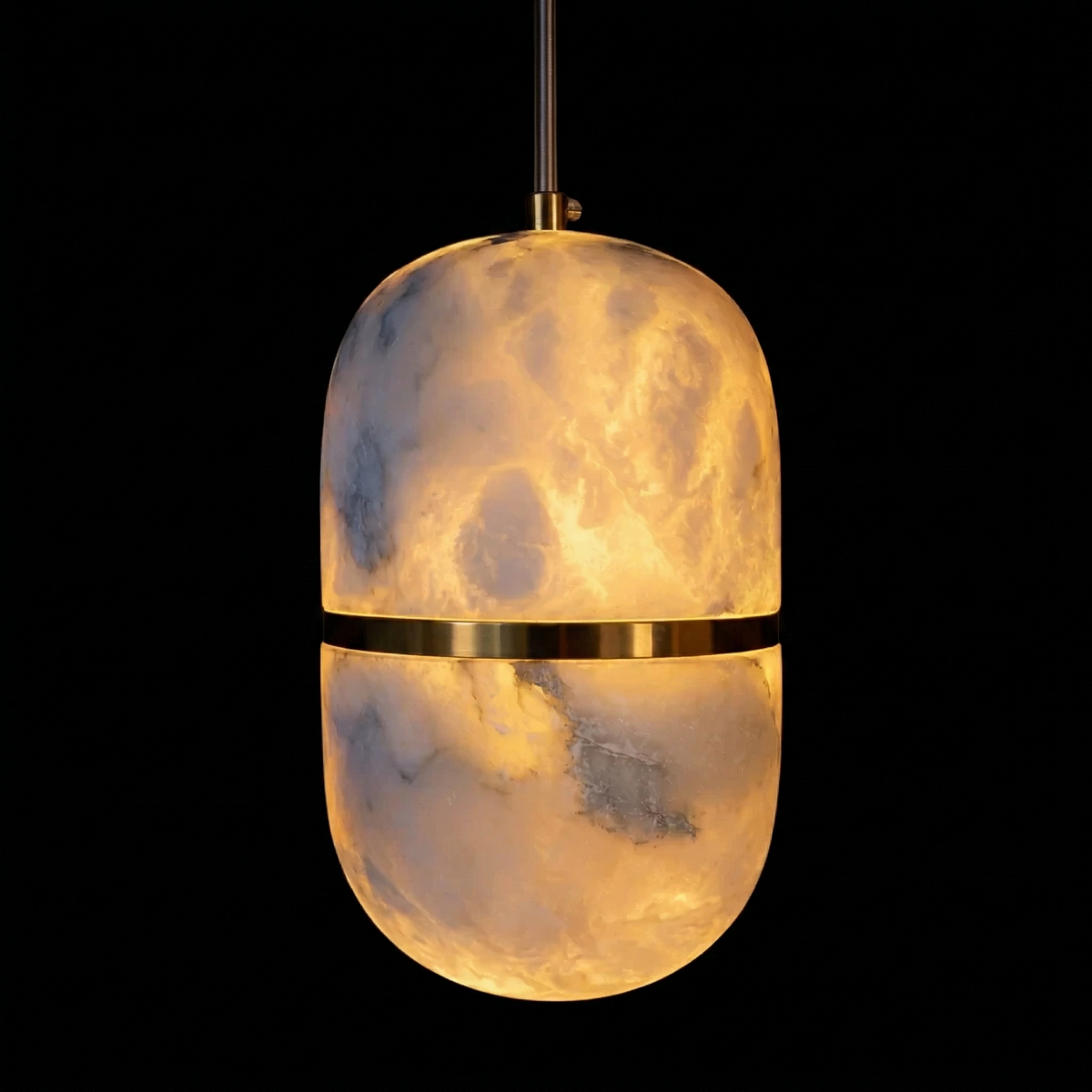 Alba Capsule Marble Pendant Light