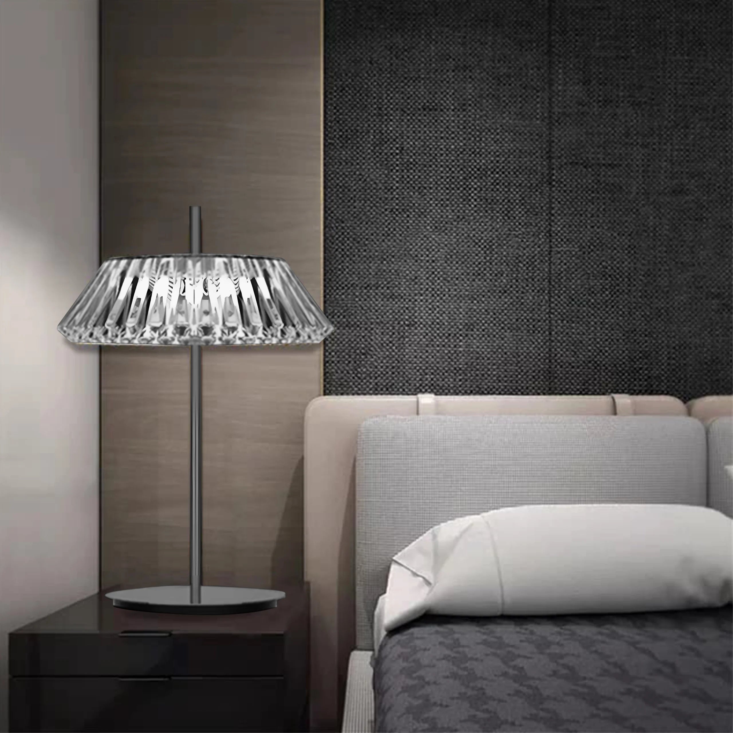 Crystal Halo Modern Table Lamp