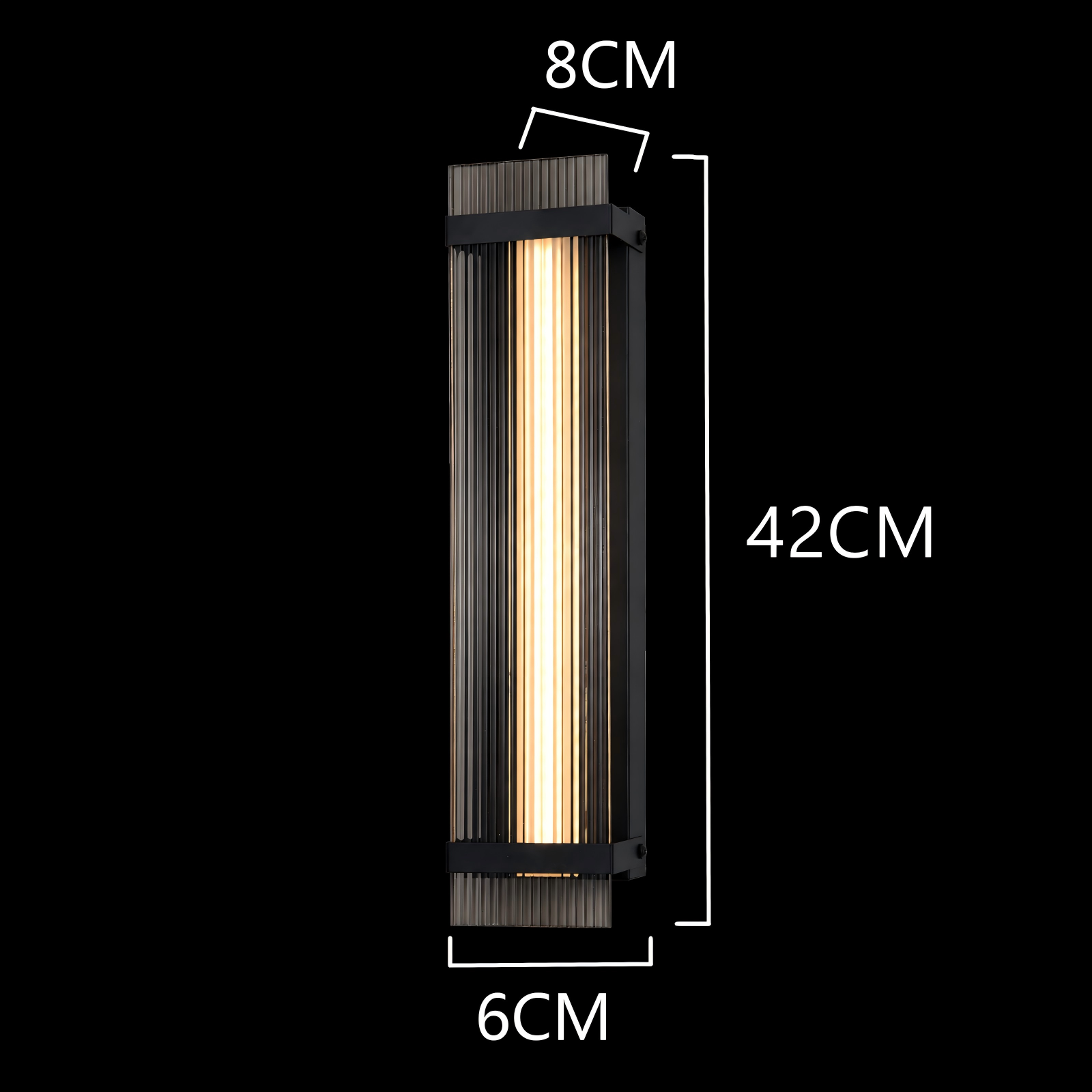 Obsidian Reed Linear Wall Sconce