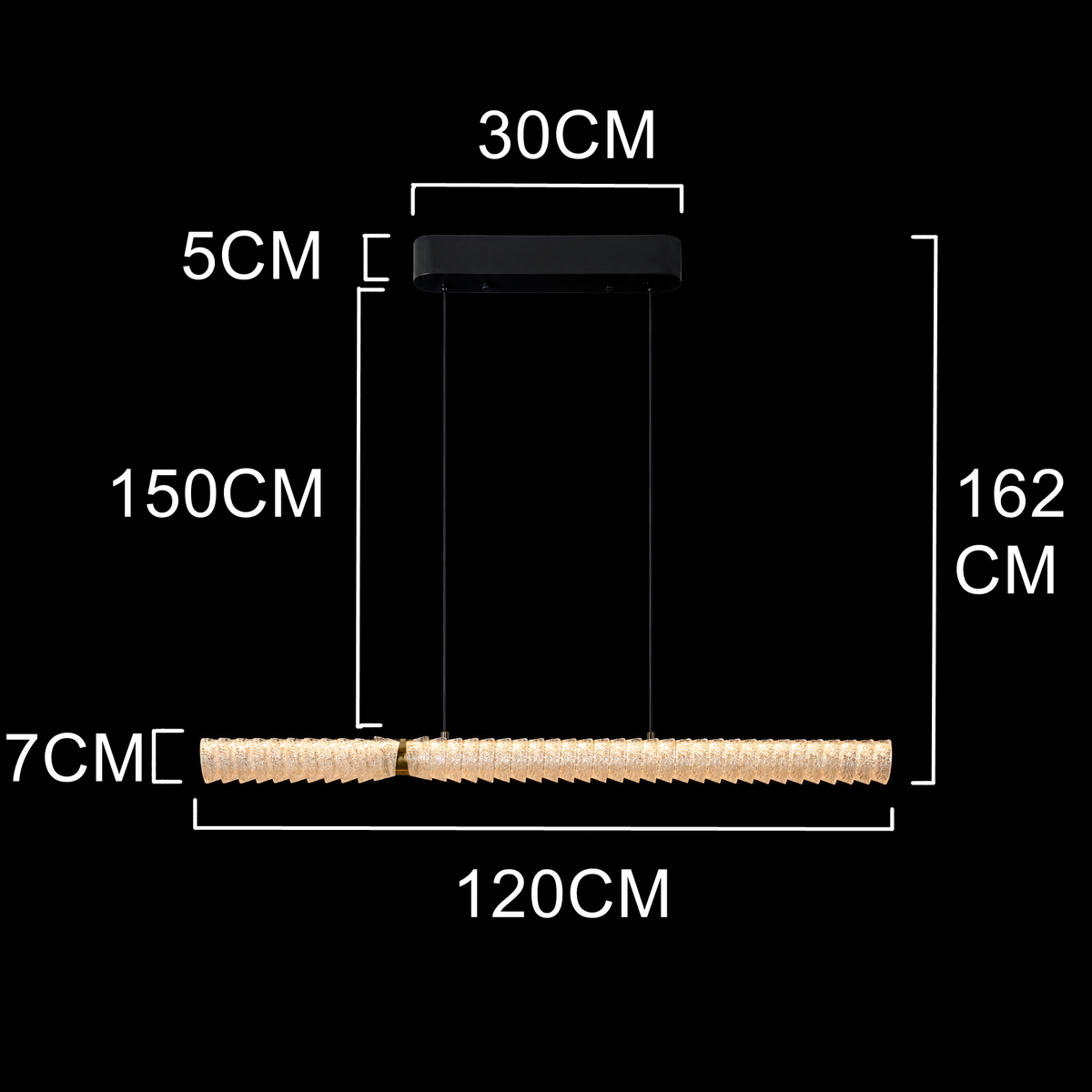 Luminex Crystal Linear Pendant Light