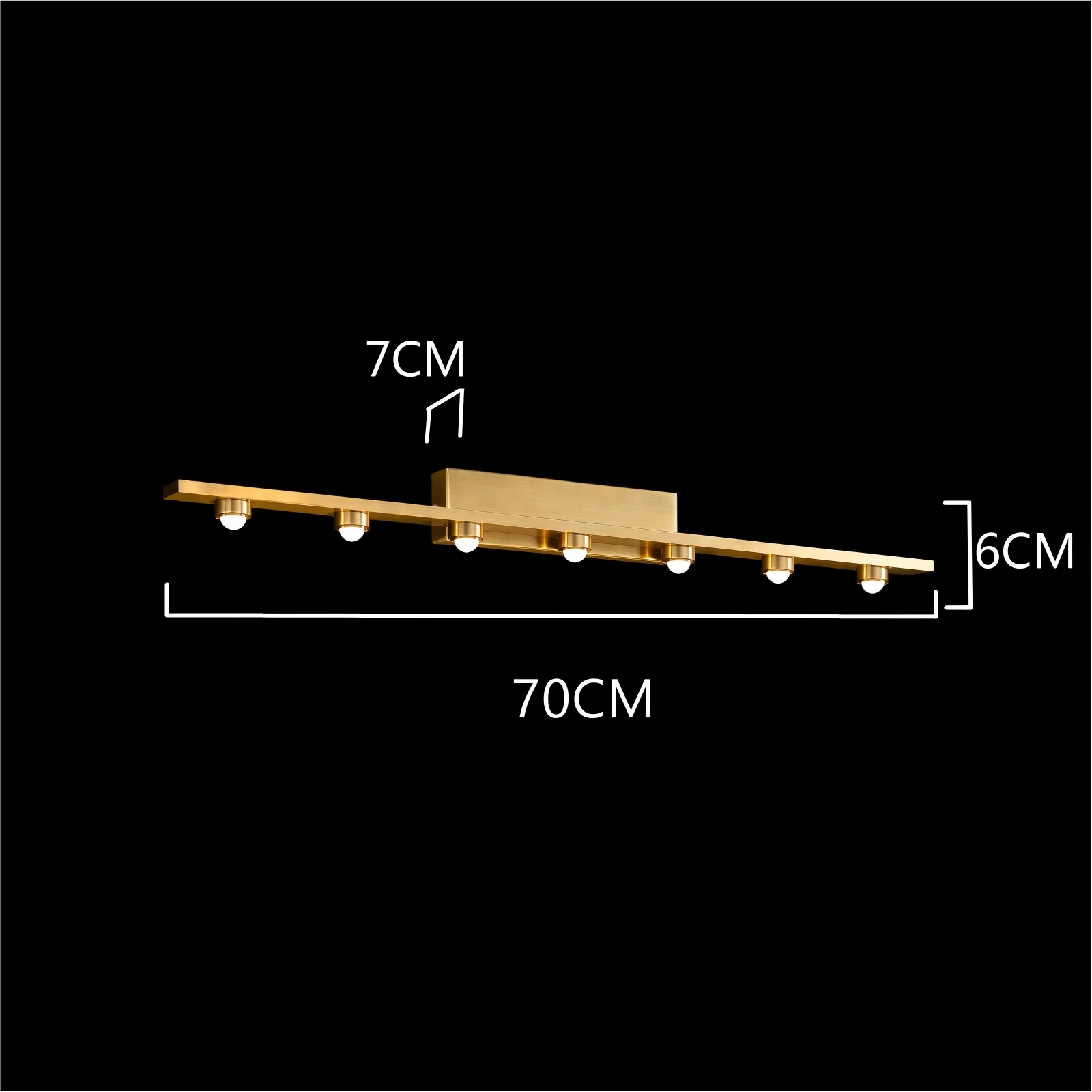 Luxora Seven Beam Wall Light