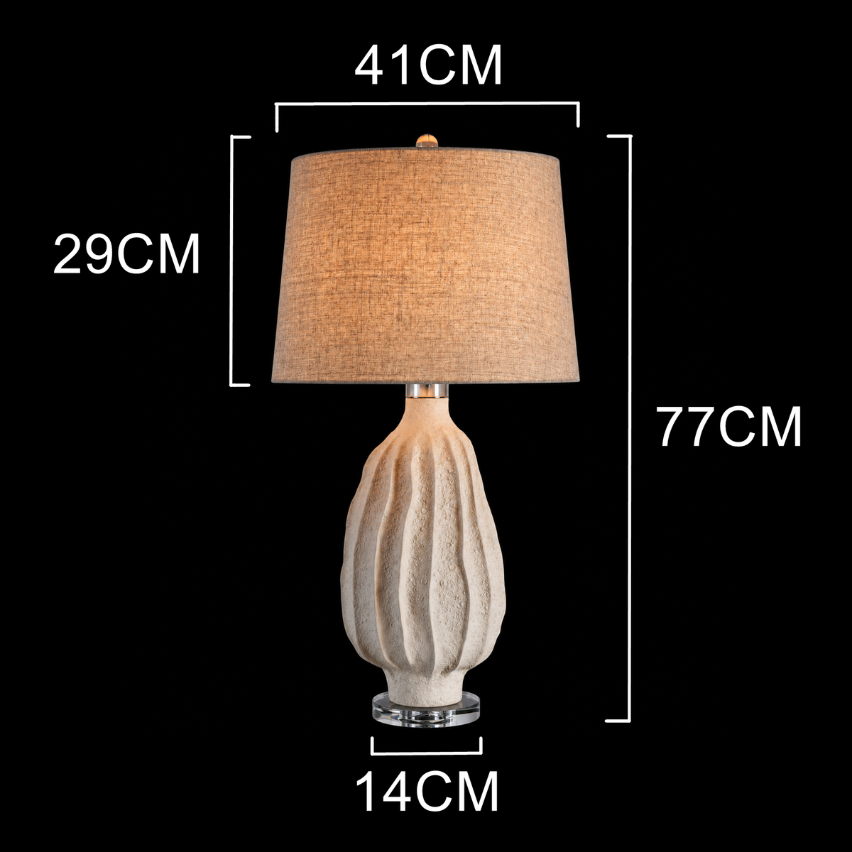 Dune Sculpt Ceramic Table Lamp