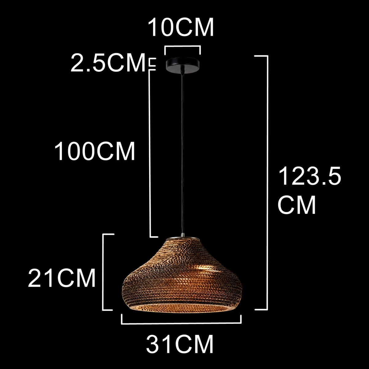 Terra Nest Textured Pendant Light