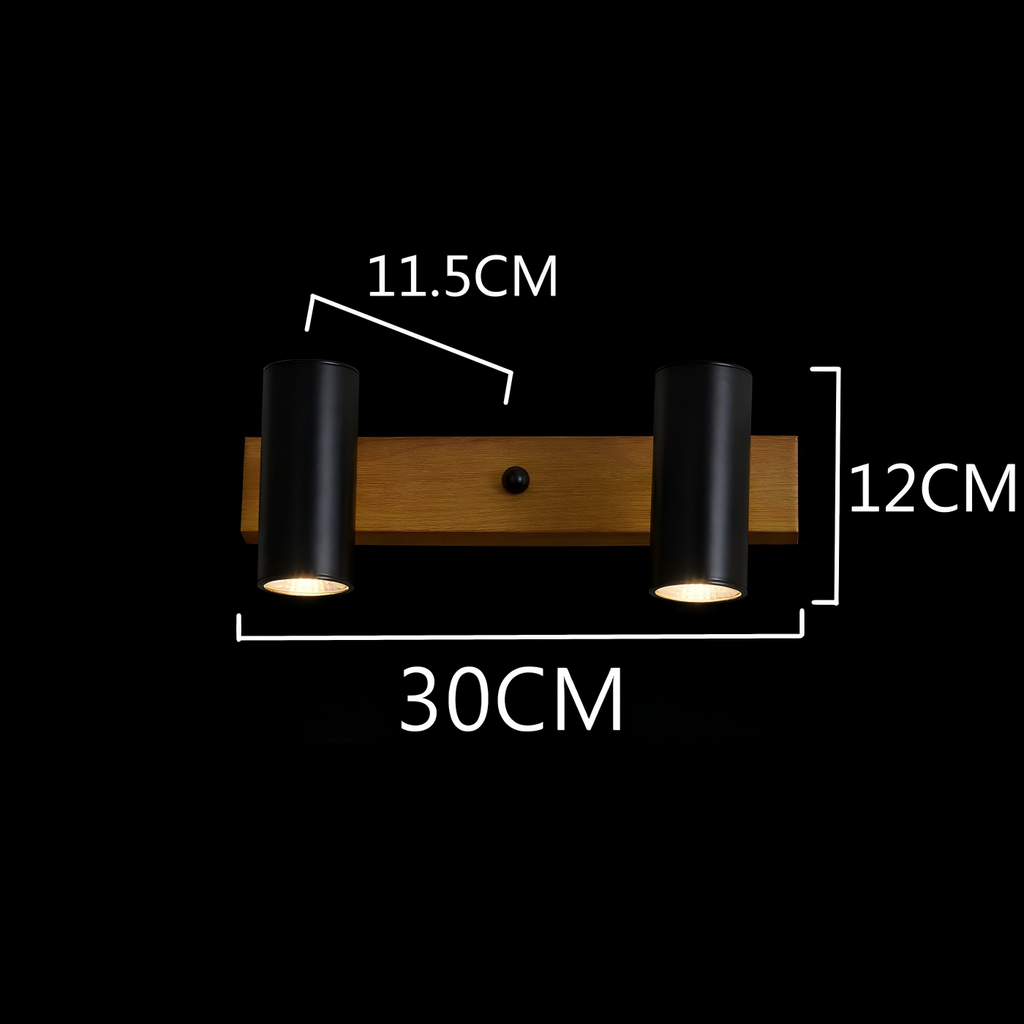 Nero Dual Cylinder Wall Light