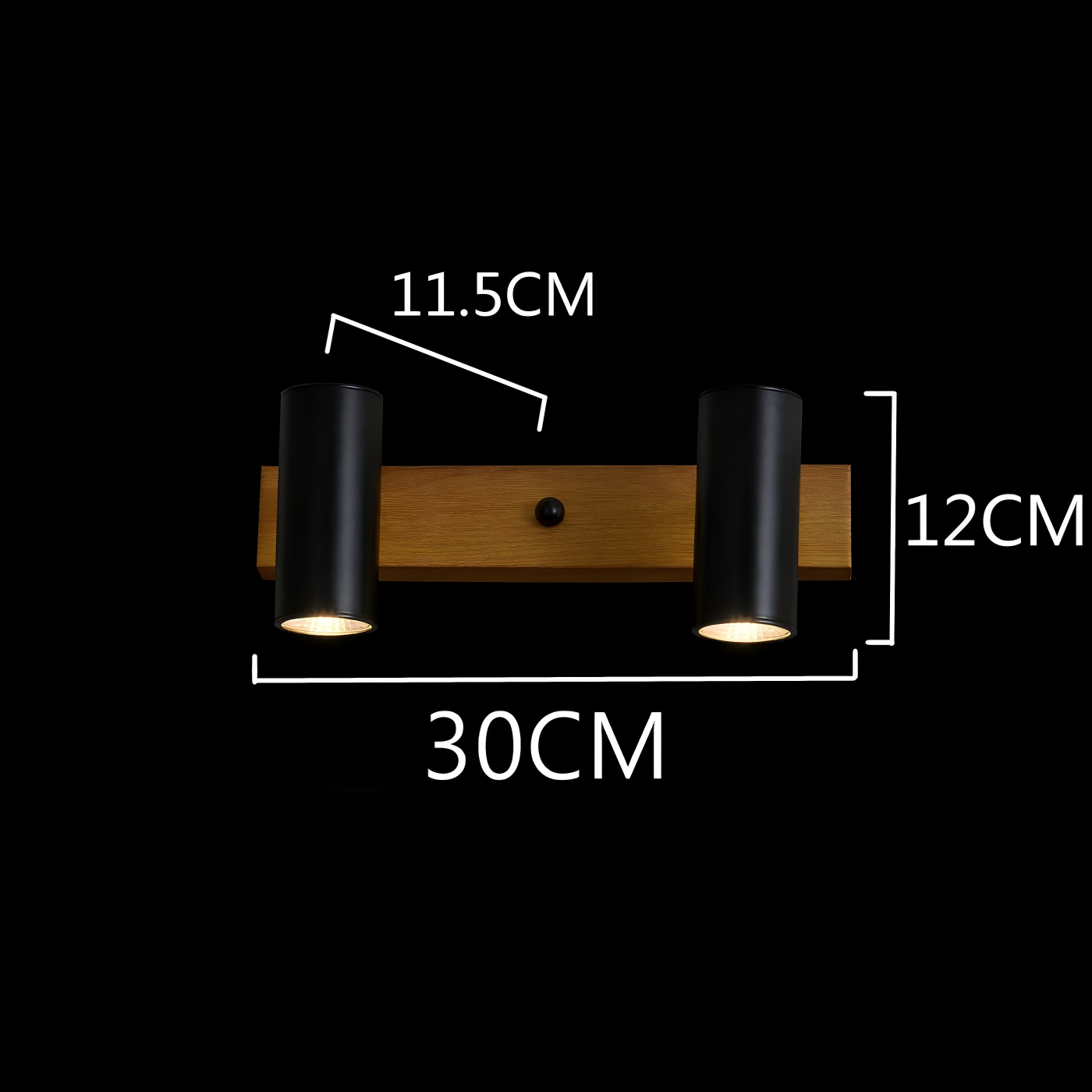 Nero Dual Cylinder Wall Light