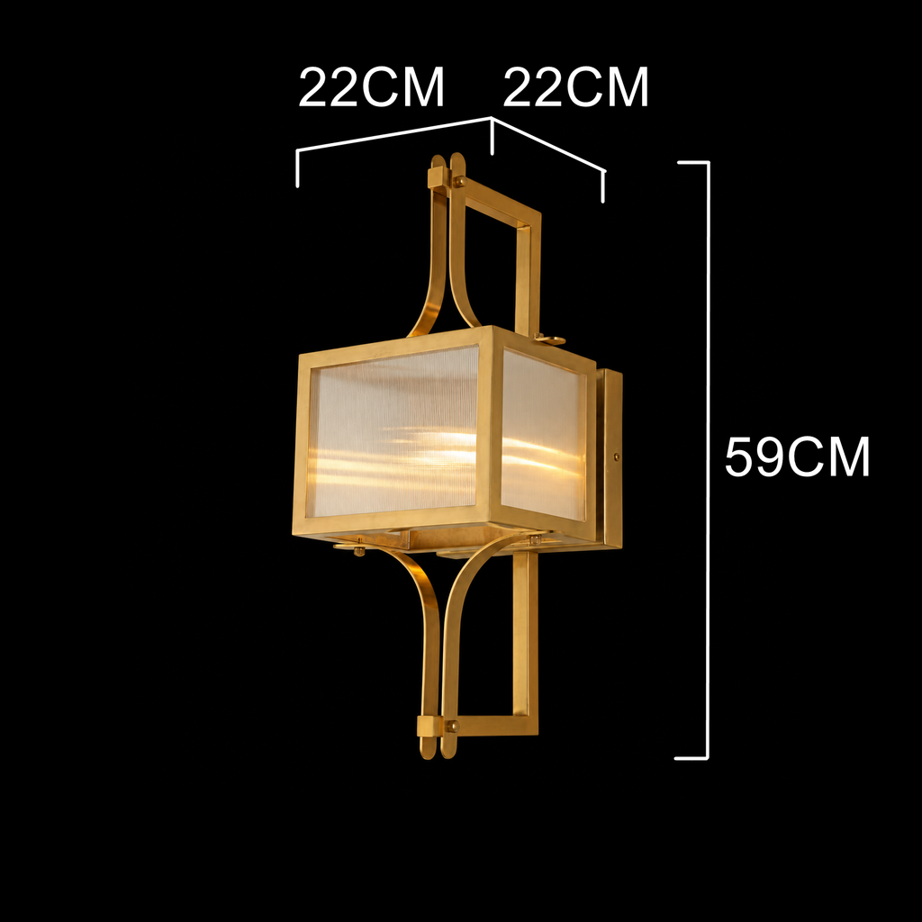 Monarch Brass Lantern Wall Sconce