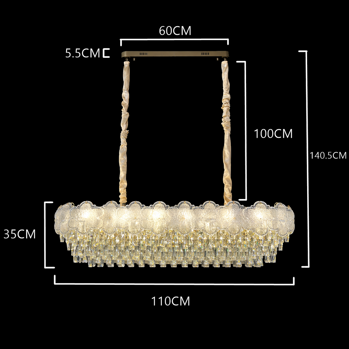 Elara Crystal Bloom Chandelier