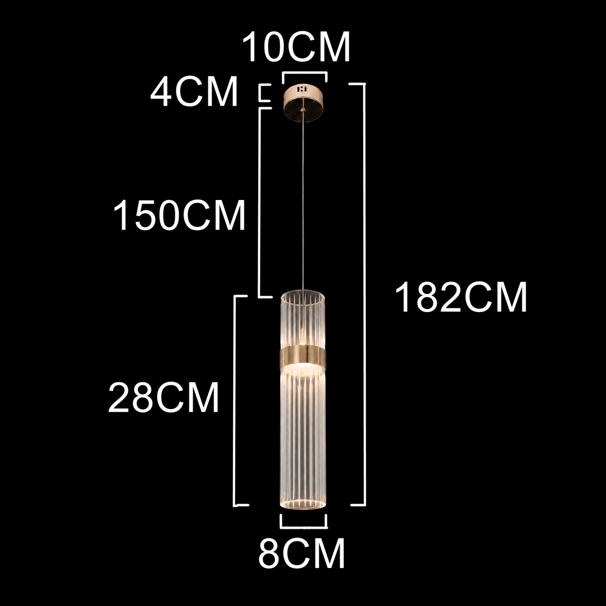 Prisma Fluted Glass Pendant Light