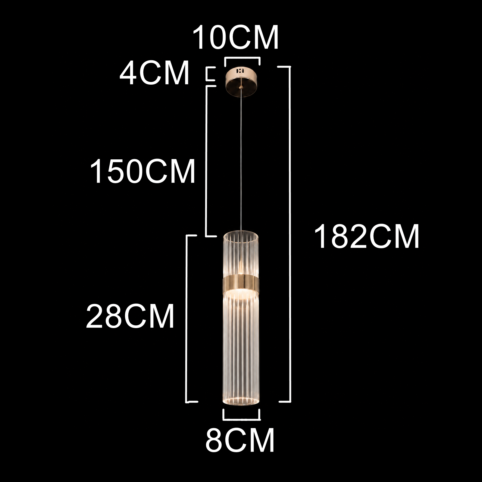 Prisma Fluted Glass Pendant Light