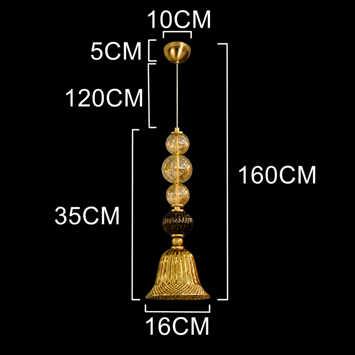 Aurora Bell Pendant Light – Elegant Luxury with Artistic Brilliance