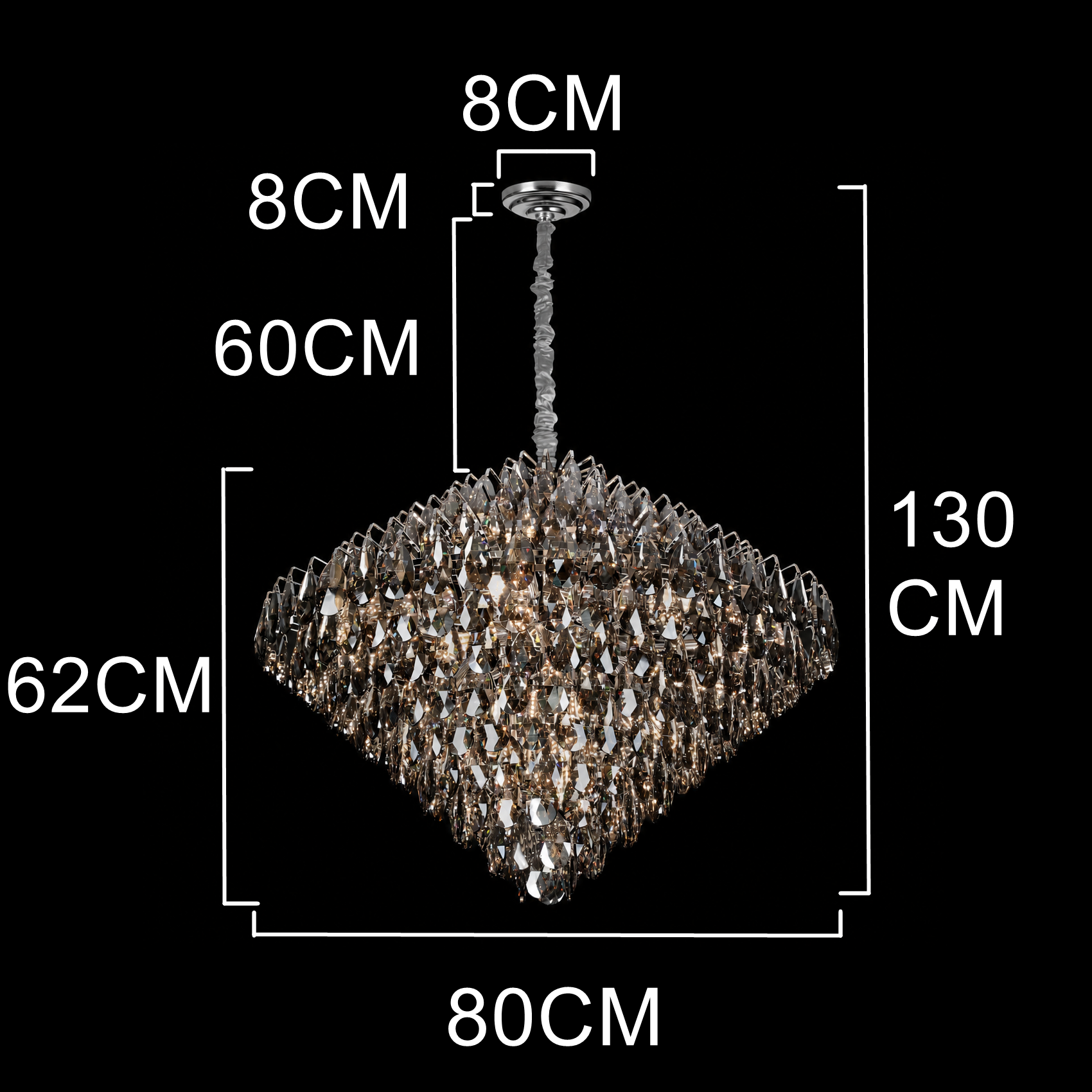 Luxury Square Crystal Chandelier