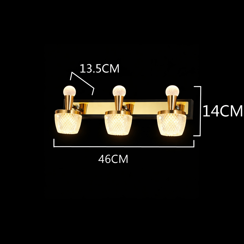 Elara Triple Crystal Wall Light