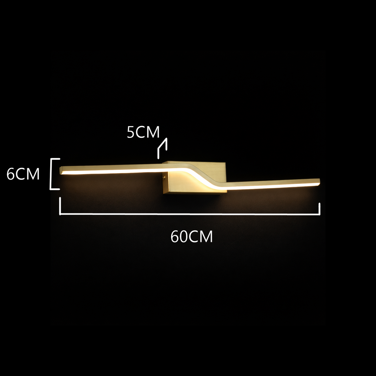 LumaWave Modern Gold LED Wall Light