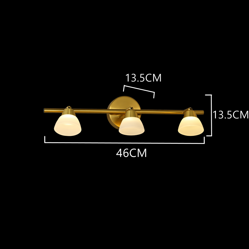 Vespera Brass Triple Wall Lamp