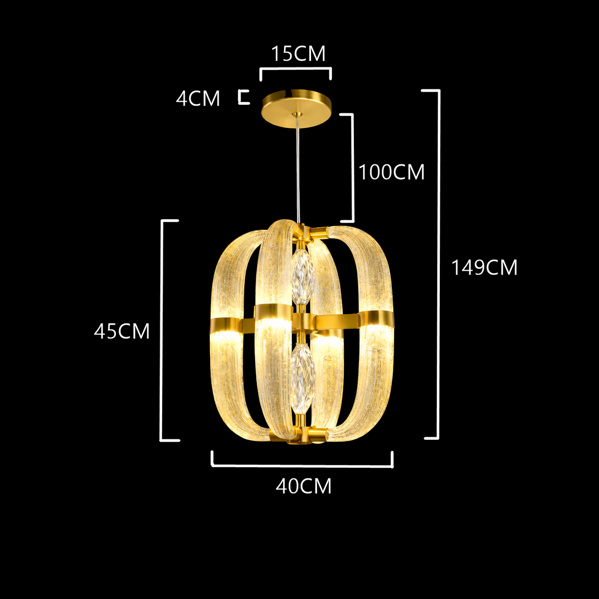 Halo Link Crystal Chandelier