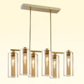 Smokey Lux (Gold) Glass Chandelier