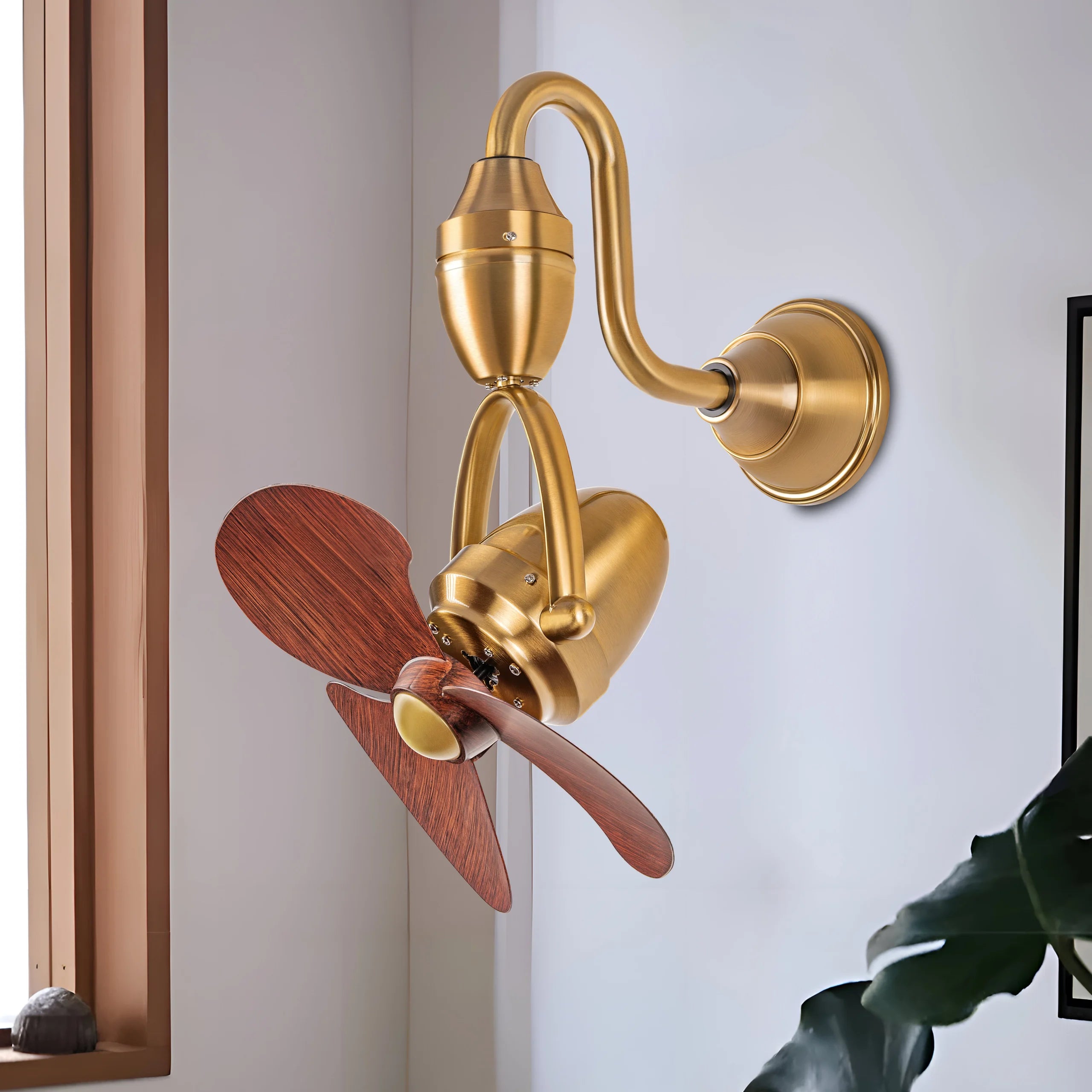 Toucan Golden Wall Mounted Fan | 15W BLDC Motor | ABS Body