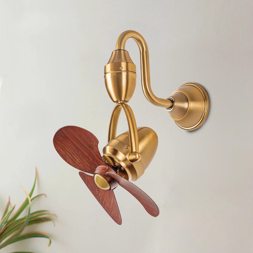 Toucan Golden Wall Mounted Fan | 15W BLDC Motor | ABS Body
