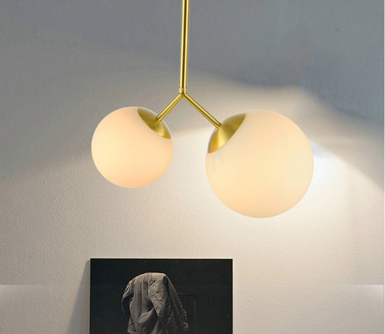 Opale Twins Glass Pendant Lamp