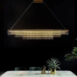 Cinnamon Aesthetic Glass Chandelier-2