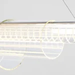 Cinnamon Aesthetic Glass Chandelier-4