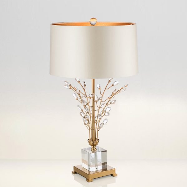 Silver Bud Glass Table Lamp