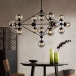 Dark Night 15 Glass Chandelier