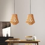 Origami Pendant Natural Wood Pendant Light