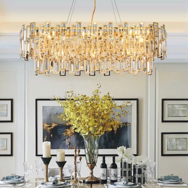 Moziak Oval Crystal Chandelier