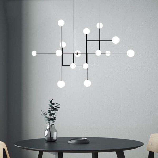 Cosmic Symphony Glass Globe Chandelier
